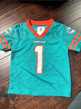 NFL Tua Tagovailoa Miami Dolphins #1 jersey Boys Size 3T-3T Like New